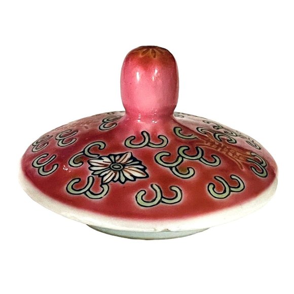 Vtg Chinese Famille Rose Porcelain Longevity Tea Set 6 Pc Jingdezhen Hand Paint - Picture 3 of 10